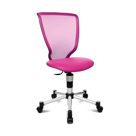 Topstar® Drehstuhl Titan Junior - pink, Sicherheitsdoppelrollen für alle Böden