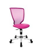 Topstar® Drehstuhl Titan Junior - pink, Sicherheitsdoppelrollen für alle Böden