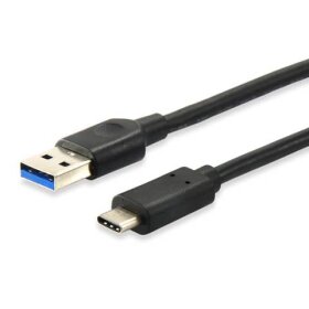 equip USB 3.2 Gen 1x1 Type-A to C, M/M , 1.0m, Black