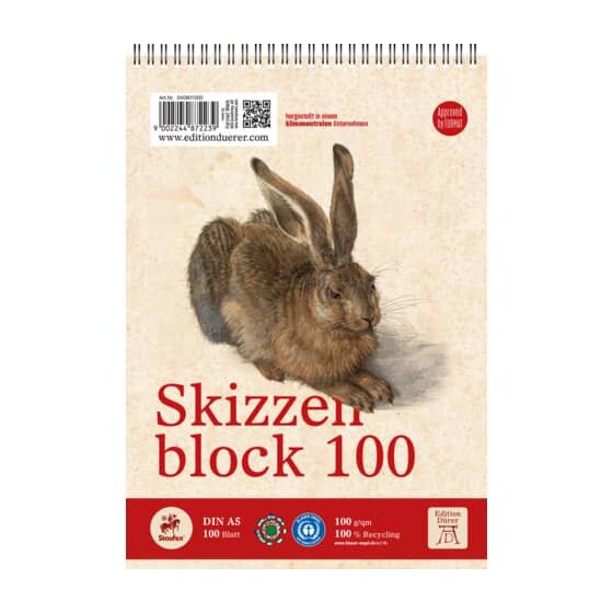 Edition DÜRER® Skizzenblock - A5, 100 g/qm, 100 Blatt