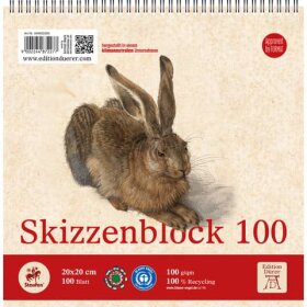 Edition DÜRER® Skizzenblock - Quart 20x20cm, 100...