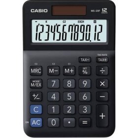 Casio® Tischrechner MS-20F - Solar-/Batteriebetrieb,...