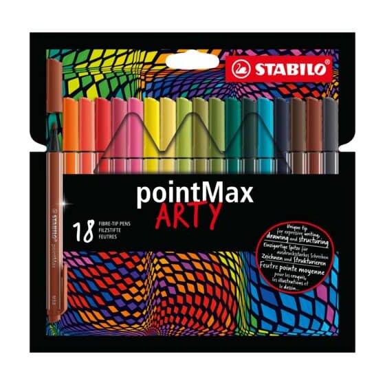 STABILO® Filzschreiber - pointMax - sortiert, 18 Farben, Etui