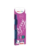 Pentel® Kalligrafiestift Sign Pen Brush - Pinselspitze, 4er Berry-Set sortiert