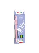 Pentel® Kalligrafiestift Sign Pen Brush - Pinselspitze, 4er Pastell-Set sortiert