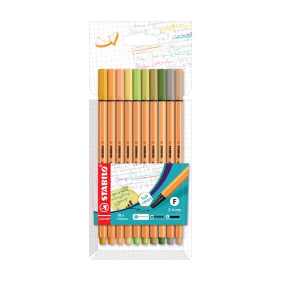 STABILO® Fineliner point 88® Etui - 10er Pack - mit 10 verschiedenen Farben