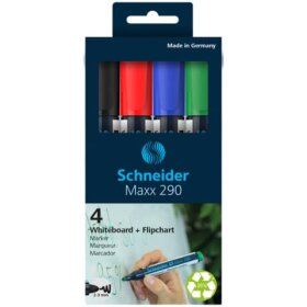 Schneider Board-Marker Maxx 290 - 2-3 mm, 4er Etui sortiert