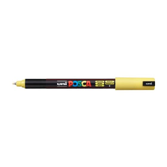 uni POSCA Marker - 0,7 mm, Spitze fein, gelb