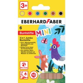 Eberhard Faber Farbstiftetui Jumbo Mini Kids 3in1 - 6er Etui