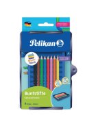 Pelikan® Kreativfabrik Farbstifte - 8 Farben sortiert, dreikant, in Universaletage