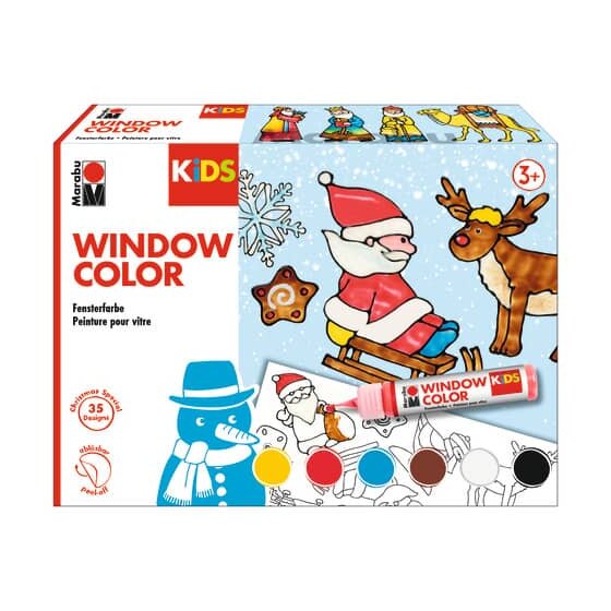 Marabu Window KiDS Color Set Christmas - 6x 25 ml