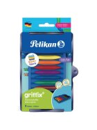 Pelikan® Kreativfabrik Wachsmalstifte griffix® - 8 Farben, dreikant, in Universaletage