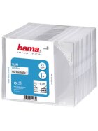 hama® CD/DVD Hüllen Slim - 25 Stück, transparent