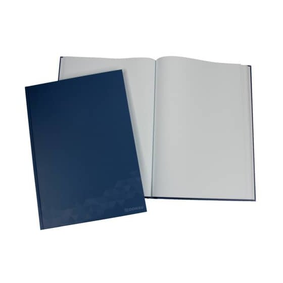DONAU Geschäftsbuch - A4, 96 Blatt, 70g/qm, blanko, blau