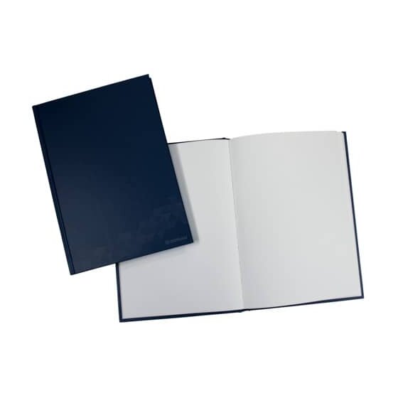 DONAU Geschäftsbuch - A5, 96 Blatt, 70 g/qm, blanko, blau