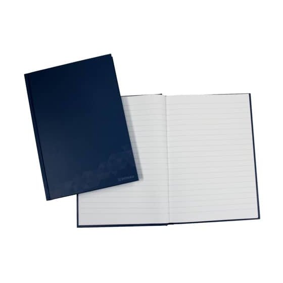 DONAU Geschäftsbuch - A5, 96 Blatt, 70 g/qm, liniert, blau