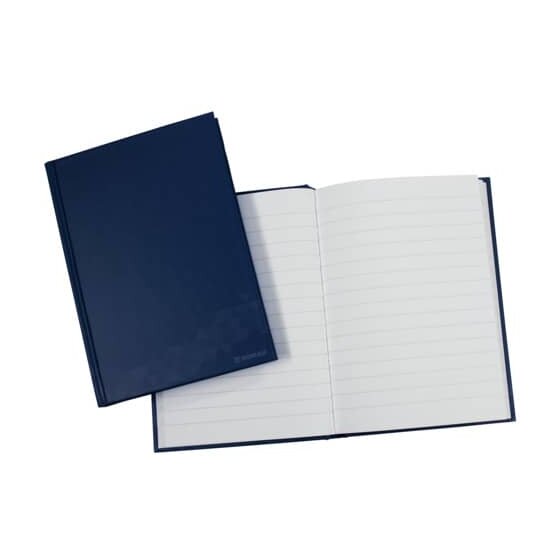 DONAU Geschäftsbuch - A6, 96 Blatt, 70g/qm, liniert, blau