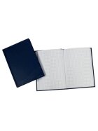 DONAU Geschäftsbuch - A6, 96 Blatt, 70g/qm, kariert, blau