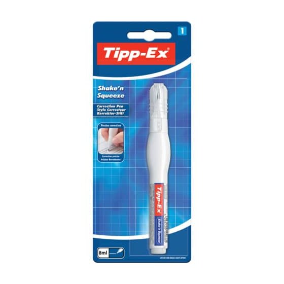Tipp-Ex® Korrekturstift Shake´n Squeeze, 8 ml, weiß, Blister à 1 Stück