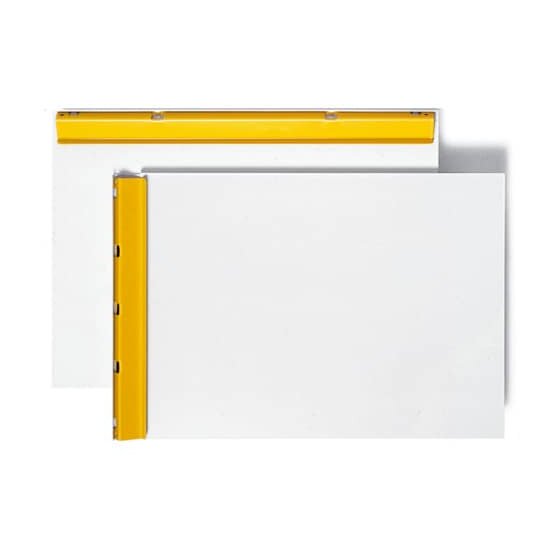 HANSA Schreibplatte - A4, Aluminium, Klemme kurze Seite, grau-weiß