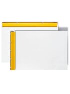 HANSA Schreibplatte - A4, Aluminium, Klemme kurze Seite, grau-weiß