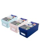 STYLEX® Lern- und Karteikartenbox - A8 für 400 Karten, Karton, sortiert