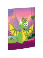 RNK Verlag Zeichenmappe Little Dragons - A3, 3 Klappen mit Gummizug, Karton