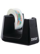 tesa® Tischabroller Easy Cut® Smart - für Rollen bis 33m : 19mm, schwarz
