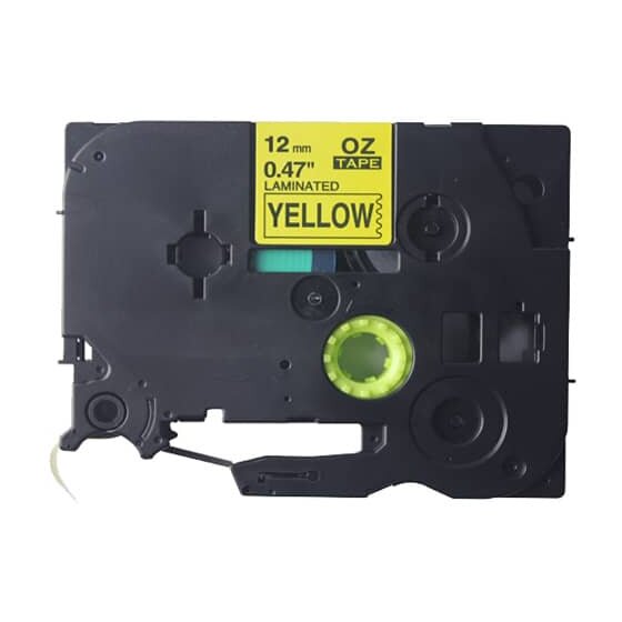 Q-Connect® Schriftband TZe-631 kompatibel - 12 mm x 8 m, schwarz auf gelb