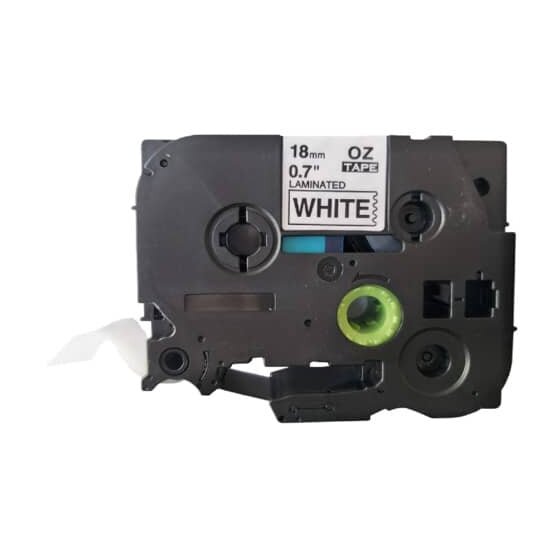 Q-Connect® Schriftband TZe-241 kompatibel - 18 mm x 8 m, schwarz auf weiß