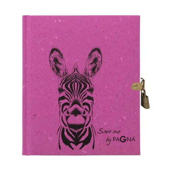 Pagna® Tagebuch Save me - Zebra, 128 Seiten, blanko