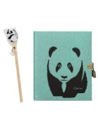 Pagna® Tagebuch Save me - Panda mit Bleistift und Motivradierer, 128 Seiten, blanko