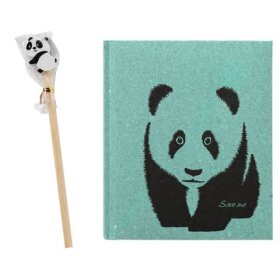 Pagna® Poesiealbum Save me - Panda mit Bleistift und...