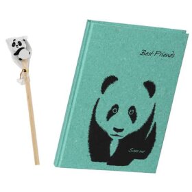Pagna® Freundebuch Save me - Panda mit Bleistift und...