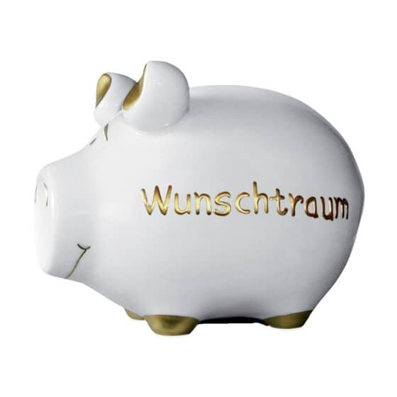 KCG Spardose Schwein "Wunschtraum" - Keramik, klein