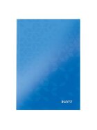 Leitz 4628 Notizbuch WOW - A5, kariert, 80 Blatt, 90 g/qm, Hardcover, blau