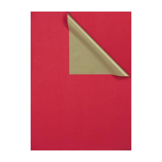 ZÖWIE® Secare Rolle 2-Color Geschenkpapier - 70 cm x 250 m, rot/gold