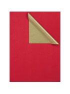 ZÖWIE® Secare Rolle 2-Color Geschenkpapier - 50 cm x 250 m, rot/gold
