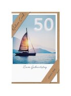 bsb Geburtstagskarte Zahl 50 - Natur Card, inkl. Umschlag