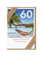 bsb Geburtstagskarte Zahl 60 - Natur Card, inkl. Umschlag