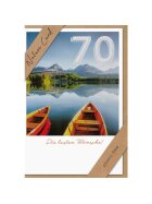 bsb Geburtstagskarte Zahl 70 - Natur Card, inkl. Umschlag
