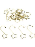 Weihnachtsschmuck Aufhänger - 20 Stück, 5 cm, Metall, gold