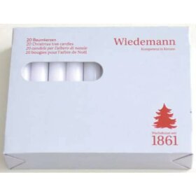 Wiedemann Christbaumkerze - weiß, 20 Stück