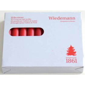 Wiedemann Christbaumkerze - rot, 20 Stück
