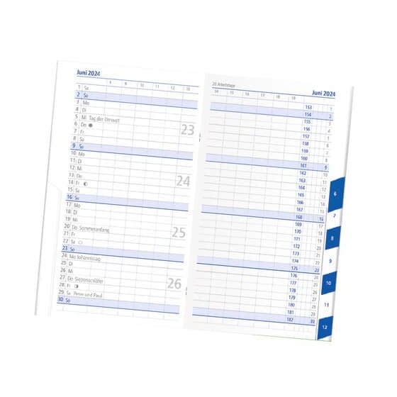 Zettler Taschenplaner-Ersatzeinlage 530 - 1 Monat/2 Seiten, 16 Blatt, 90x150 mm