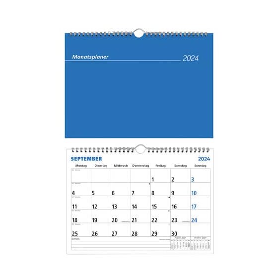 Zettler Monatsterminkalender 989 - 29 x 21 cm,  1 Monat / 1 Seite