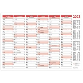 RNK Verlag Tafelkalender A5, 6 Monate je auf Vorder- und...