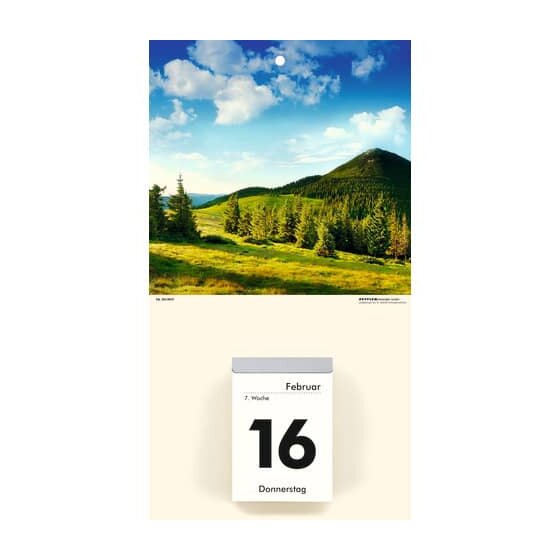 Zettler Kalenderrückwand Gebirge - 18 x 33 cm, 2-fach sortiert