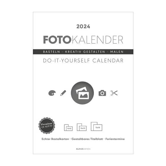 AlphaEdition Foto-Bastelkalender Do-it Yourself - 21 x 29,7 cm, weiß
