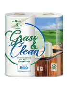 HAKLE Küchenrolle Grass&Clean - 2-lagig, weiß, 2 Rollen à 65 Blatt
